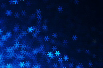 Fototapeta na wymiar Abstract blue Christmas background snowflakes