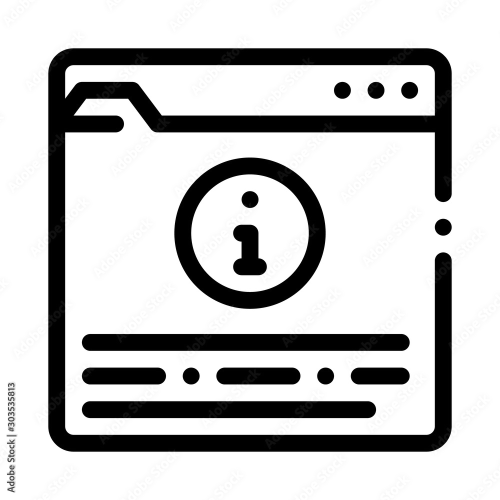 Poster information folder icon vector. outline information folder sign. isolated contour symbol illustratio