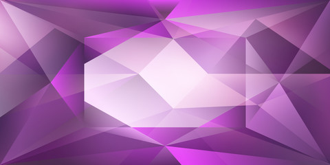 Fototapeta premium Abstract crystal background with refracting light and highlights in purple colors