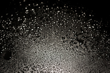  water drop on black background, abstract background and texture.