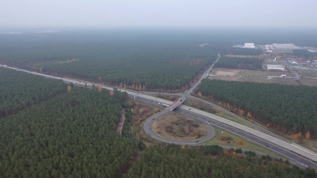 Luftaufnahme vom Standort der zuk&uuml;nftigen Tesla GigaFactory 4 in Gr&uuml;nheide, Brandenburg