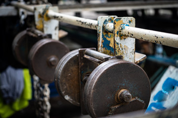 Weight at Gym in Hydropark openair. Kiev, Ukraine