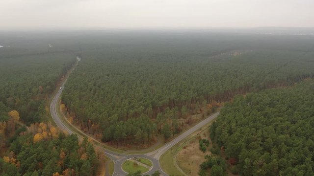 Luftaufnahme vom Standort der zuk&uuml;nftigen Tesla GigaFactory 4 in Gr&uuml;nheide, Brandenburg