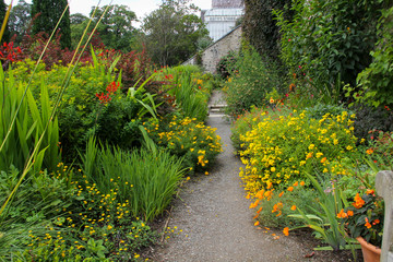Fototapeta na wymiar Typical english country garden in summer.
