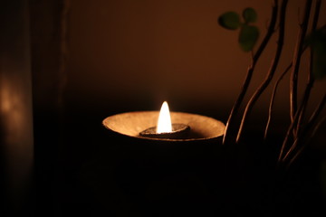 beautiful Diwali Dias in the dark