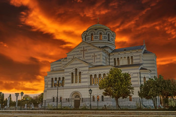 Fototapeta na wymiar Vladimir Cathedral in Chersonesos