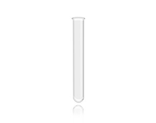 transparent laboratory glassware isolated on white background. test tube glass on white background.