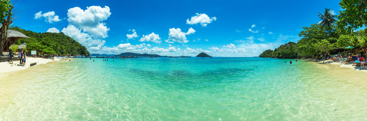 Paradise island in Thailand, white sand and clear water