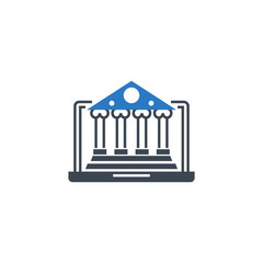 Internet Banking related vector glyph icon.