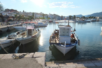 Fototapeta na wymiar The small harbor of Ermioni in Greece