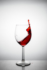 Red wine splash