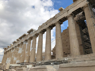 Side view of Parthenon, Acropolis of Athens, Greece