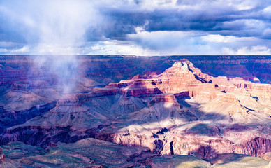Storm above the Grand Canyon in spring