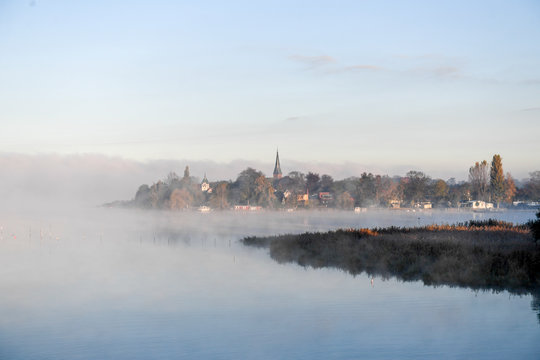 Geltow - Havel - Nebel am Morgen