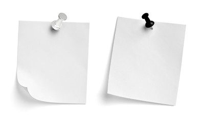 note paper push pin message red white black