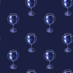 glasses for wine. transparent glass. clear glass a glass for wine, shompansky and other alcoholic and refreshing cocktails. party and holiday concept. Gray background. design of menus, packaging, gift