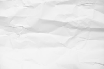 White crumpled paper texture background.	