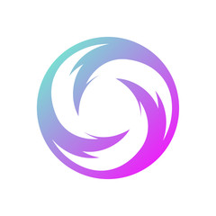 Turbine Circle Logo Design Concept Vector. Vortex Logo Template. Icon Symbol. Illustration