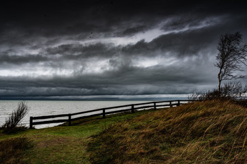 Cloudy Baltic sea.