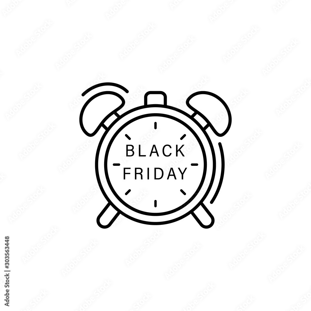 Poster stopwatch icon. simple line, outline vector of black friday icons for ui and ux, website or mobile a
