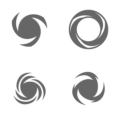 Set of Turbine Circle Logo Design Concept Vector. Vortex Logo Template. Icon Symbol. Illustration