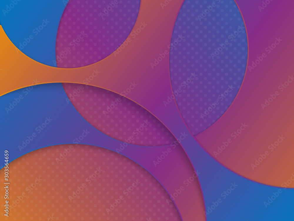 Poster abstract minimal geometric background with circles. vector illustration