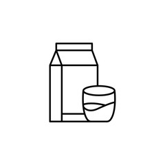Milk drink icon. Simple line, outline vector of organic food icons for ui and ux, website or mobile application