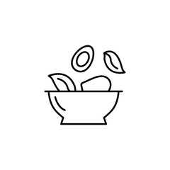 Vegetables healthy icon. Simple line, outline vector of organic food icons for ui and ux, website or mobile application