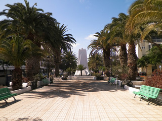 Fototapeta na wymiar Square in city of Arrecife