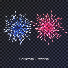 Holiday Firework on the Transparent Background Vector