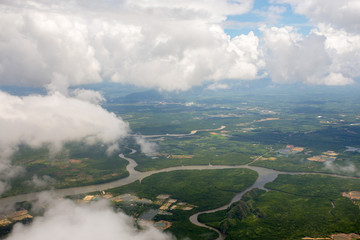 View of Thailand from a bird's eye view