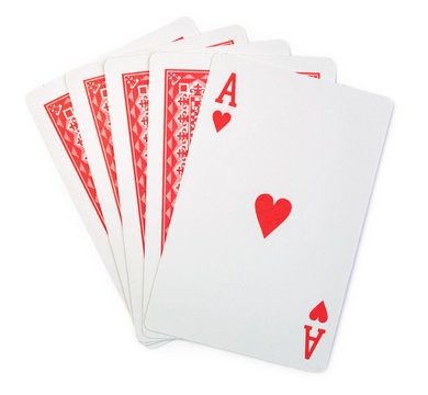 Playing Cards On White Background