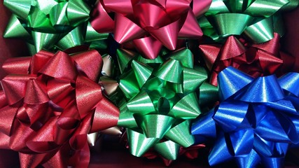 different colors bows as background