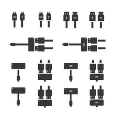 cable icons wire vector illustration