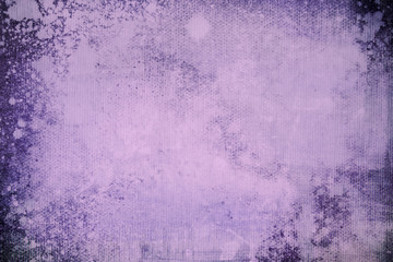 Splattered purple canvas grungy background or texture