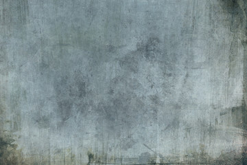 Old blue grungy wall background or texture