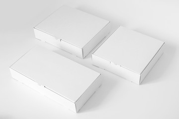 A empty white box mock-up