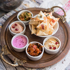 Turkish Traditional Assorted Cold Appetizers, Meze