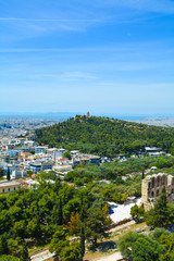 Fototapeta na wymiar Athens Nature Greece Panorama City Photo