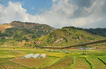Naklejka premium Rural landscape in Yunnan province, China
