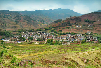 Fototapeta na wymiar Landscape in Yunlong region, Yunnan province, China