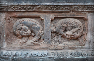  Antique stone engraving