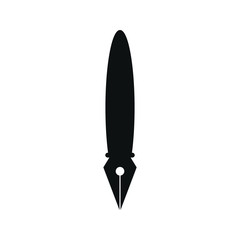 vector fountain pen icon with simple shapes