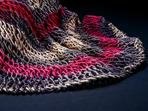 Bag Noken from Papua Indonesia made of wood fiber, commonly used to bring fruit, tuber, and vegetables