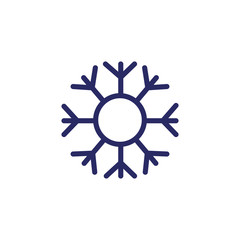 christmas snowflake line style icon