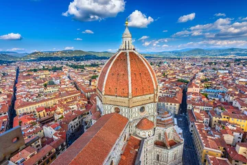 Wall murals Florence Florence Duomo. Basilica di Santa Maria del Fiore (Basilica of Saint Mary of the Flower) in Florence, Italy. Architecture and landmark of Florence. Cityscape of Florence