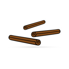doodle cinnamon icon, kids hand drawing art line, dood sign, vector illustration