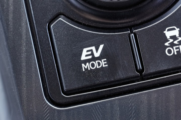 Electric Vehicle mode button of a hybrid car