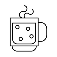 merry christmas chocolate mug icon