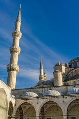 Fototapeta na wymiar Suleymaniye mosque courtyard in Istanbul, Turkey